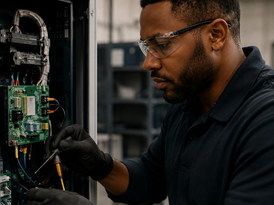 Especialista técnico N.Pronto a intervir em equipamento electrónico